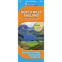 Cartographia Észak-Nyugat Anglia, Nagy-Britannia turistatérkép (Michelin 0602) 9782067143388