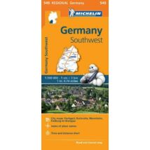 Cartographia Németország régiótérkép: (Dél-Nyugat) Baden-Württemberg (Michelin 0545) 9782067183667