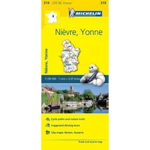 Cartographia Nievre, Yonne - Franciaország résztérkép (Michelin 0319) 9782067210264