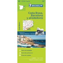 Cartographia Barcelona, Costa Brava térkép - Spanyol Zoom (Michelin - 147) 9782067218192