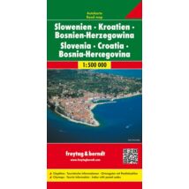 Cartographia Horvátország/Szlovénia/Bosznia kemény borítós térkép  (Freytag) 9783707904307