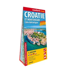Cartographia Horvátország és Montenegró, Adria part Comfort térkép 9788383555355