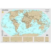 Cartographia Föld országai, kaparós világtérkép arany 84 x 57 - Stiefel 9789639939806