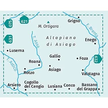 Cartographia K 623 Altopiano di Asiago, 1:25 000 turistatkp. 9783850265348