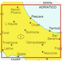 Cartographia Olaszország résztérkép 1:200 000 .- Abruzzen, Molise 9783575018816