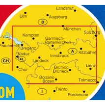 Cartographia Ausztria résztérkép  3. - Vorarlberg - Tirol - Felső-Bajorország - Dél-Tirol - Marco Polo-9783829740487