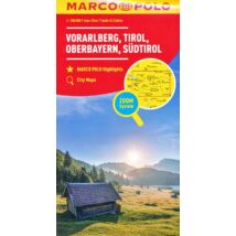 Cartographia Ausztria résztérkép  3. - Vorarlberg - Tirol - Felső-Bajorország - Dél-Tirol - Marco Polo-9783829740487
