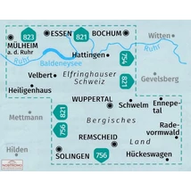 Cartographia K 493 Baldeneysee, Elfringhauser Schweiz, Wuppertal, 1:25e turistatkp. 9783990443064
