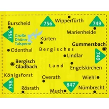 Cartographia K 494 Bergisch Gladbach, Gummersbach, Bergisches Land, 1:25e turistatkp. 9783850266130