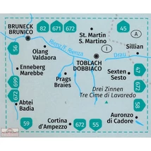 Cartographia K 57 Bruneck / Toblach / Hochpustertal turistatérkép 9783990447086