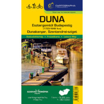 Cartographia Duna: Esztergomtól Budapestig turista-, kerékpáros- és vízitúra térkép 1:30 000 - Cartographia 9789633538715