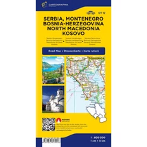 Cartographia Szerbia Montenegró Bosznia-Hercegovina térkép 9789633539996