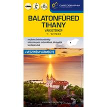 Balatonfüred Tihany keményborítós várostérkép Cartographia