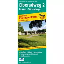 Cartographia Elba kerékpáros térkép 2- Dessau - Wittenberge-9783899202427