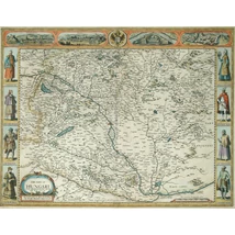 The Mape of Hungari falitérkép 56x45 cm - könyöklő