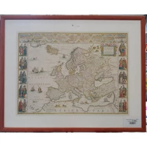 Antik Európa 1641 40 x 60 cm  keretes falitérkép