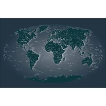 Cartographia A Föld dekor világtérkép I. (Ocean Black)  falitérkép - választható méret és kivitel