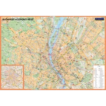 Cartographia Budapest City falitérkép 90x62 - választható kivitel
