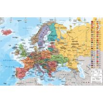 Cartographia Európa politikai falitérkép (Collins) 91,5x61 cm - választható kivitel 