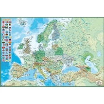 Cartographia Európa politikai és fizikai falitérkép 91,5x61 cm - fóliázott ív 