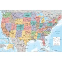 Cartographia USA politikai falitérkép 91,5x61 cm - választható kivitel 