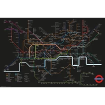 Cartographia London közlekedése falitérkép 91,5x61 cm - keretezett 
