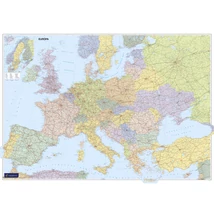 Cartographia Európa országai autóutakkal falitérkép - választható méret és kivitel