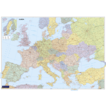 Cartographia Európa országai autóutakkal falitérkép - választható méret és kivitel