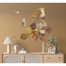 Cartographia Európa 3D fa puzzle falitérkép 110x108 cm - mix (magyar)