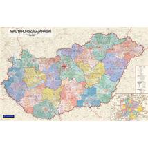 Cartographia Magyarország járásai I. falitérkép - választható méret és kivitel