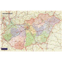 Cartographia Magyarország közigazgatása wandi falitérkép 68x45 cm - választható kivitel