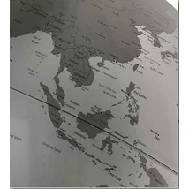 Cartographia Földgömb 25cm ANGLO SILVER (ezüst), angol nyelvű - 8007239985001