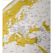Cartographia Földgömb 30cm EVOLVE GOLDEN YELLOW, angol nyelvű - 8007239984950