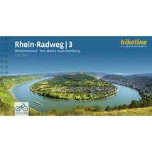 Cartographia Rajna kerékpáros kalauz 3. Mittelrheintal - Duisburg (német) - Esterbauer-9783711102935