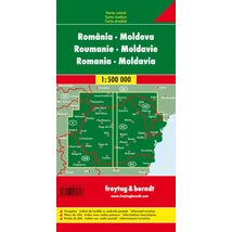Cartographia Románia/Moldova keményborítós térkép (Freytag) 9783707905717