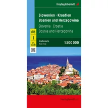 Cartographia Horvátország/Szlovénia/Bosznia kemény borítós térkép  (Freytag) 9783707922066