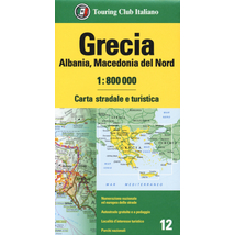 Cartographia Görögország, Albánia, Észak-Macedonia térkép - TCI - 9788836576340
