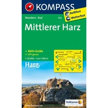 Cartographia K 452 Harz - középső rész turistatérkép 1:50 000 9783850264884