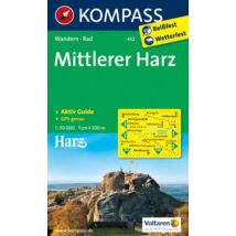 Cartographia K 452 Harz - középső rész turistatérkép 1:50 000 9783850264884