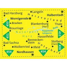 Cartographia K 452 Harz - középső rész turistatérkép 1:50 000 9783850264884