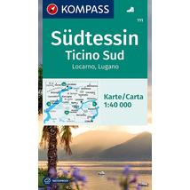 Cartographia K 111 Südtessin (Ticino Süd), Locarno (Lugano) turistatérkép 9783991210139