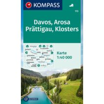 Cartographia K 113 Davos, Arosa, Prattigau, Klosters turistatérkép 9783991212829
