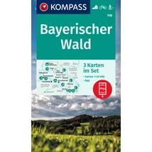 Cartographia K 198 Bayerischer Wald (Bajor erdő) 3 részes térképszett-9783991215578