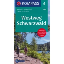 Cartographia K  2505 Fekete-erdő nyugati rész turistatérkép - Kompass - 9783990449462