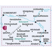 Cartographia K 3328 Nürnberg, Bamberg, Steigerwald kerékpáros térkép - 9783991210986