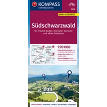 CartographiaK  3332 Fekete-erdő déli rész kerékpáros térkép - Kompass - 9783991214328