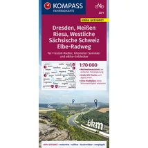 Cartographia K 3371 Drezda, Meißen, Szász Svájc nyugati része kerékpáros térkép - 9783991211754