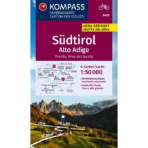 Cartographia K 3420  Dél-Tirol - Alto Adige, Trento - Riva del Garda  kerékpáros térkép, 4 részes szett - 9783991211815