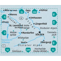 Cartographia K 43 Ötztaler Alpen, Ötzal, Pitzal turistatérkép 9783990449431