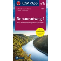 Cartographia K 7009 Duna menti kerékpárút térkép (Donaueschingentől Passauig)-9783991216209